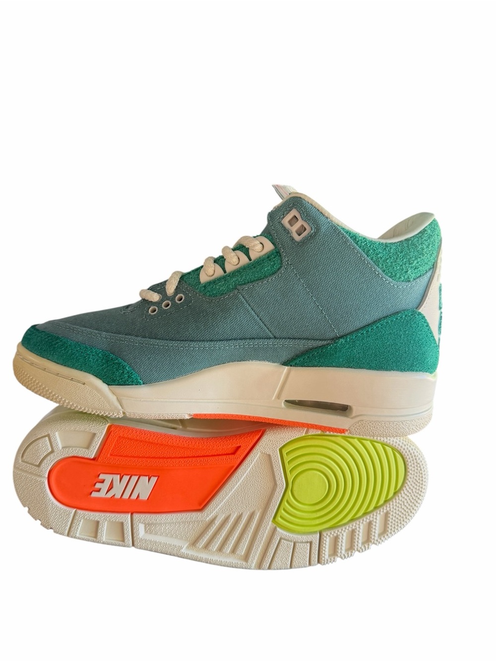 Nike Air Retro Style in Teal & Green with Neon Accents